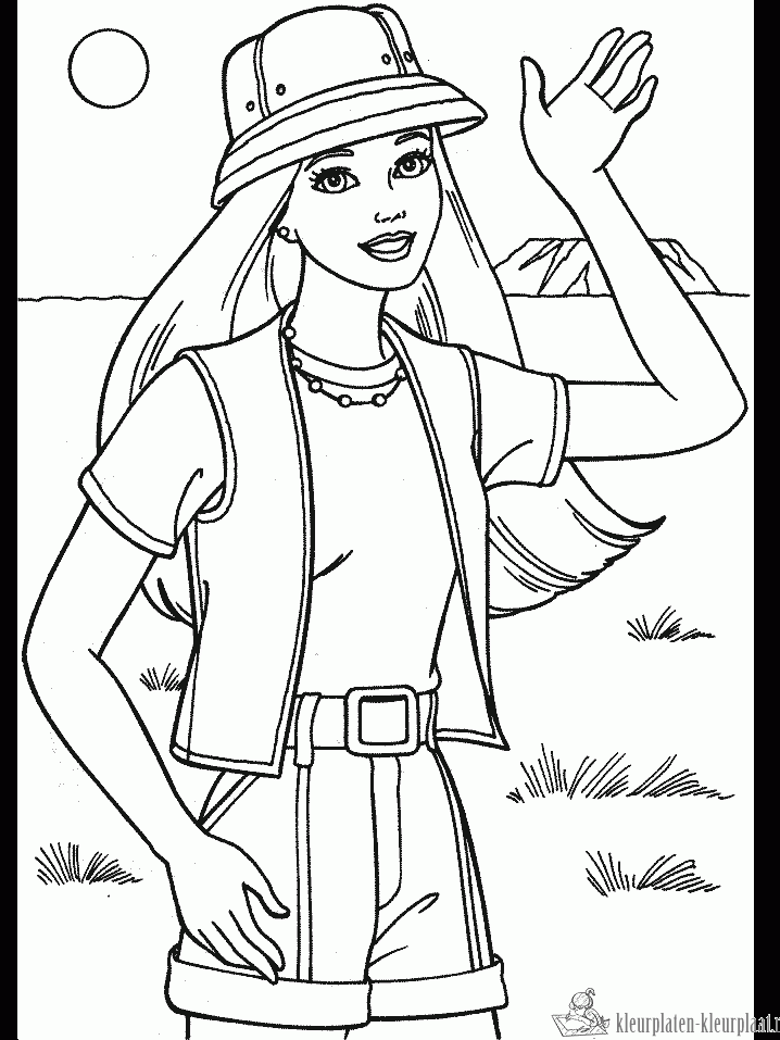 Barbie 42 kleurplaat