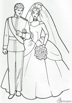 Barbie 50 kleurplaat