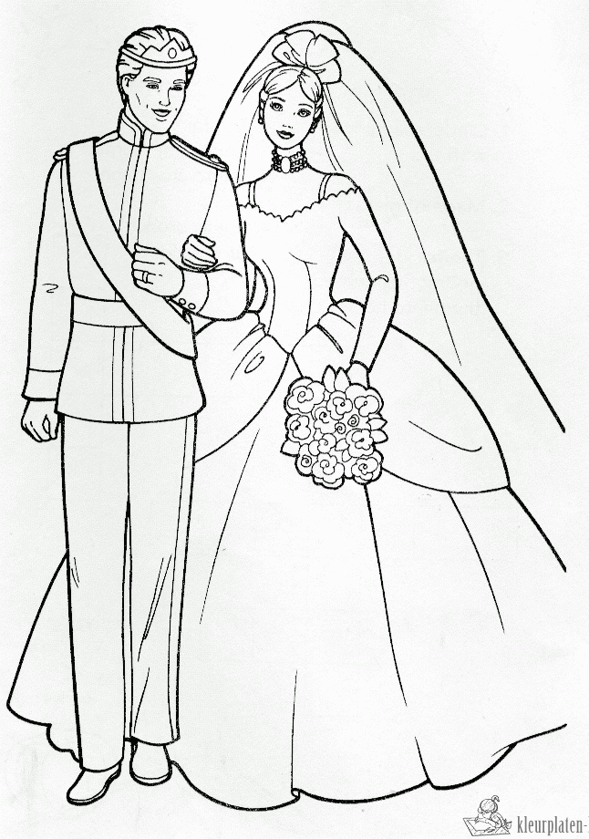 Barbie 50 kleurplaat