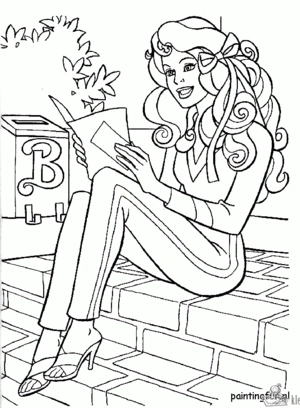 Barbie 51 kleurplaat