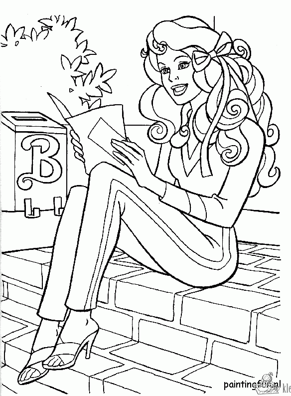 Barbie 51 kleurplaat