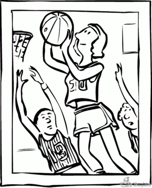 Basketbal 15 kleurplaat