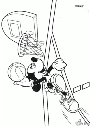 Basketbal 3 kleurplaat