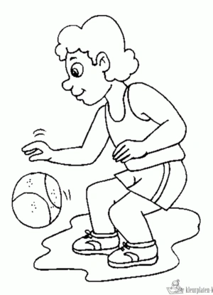 Basketbal 30 kleurplaat