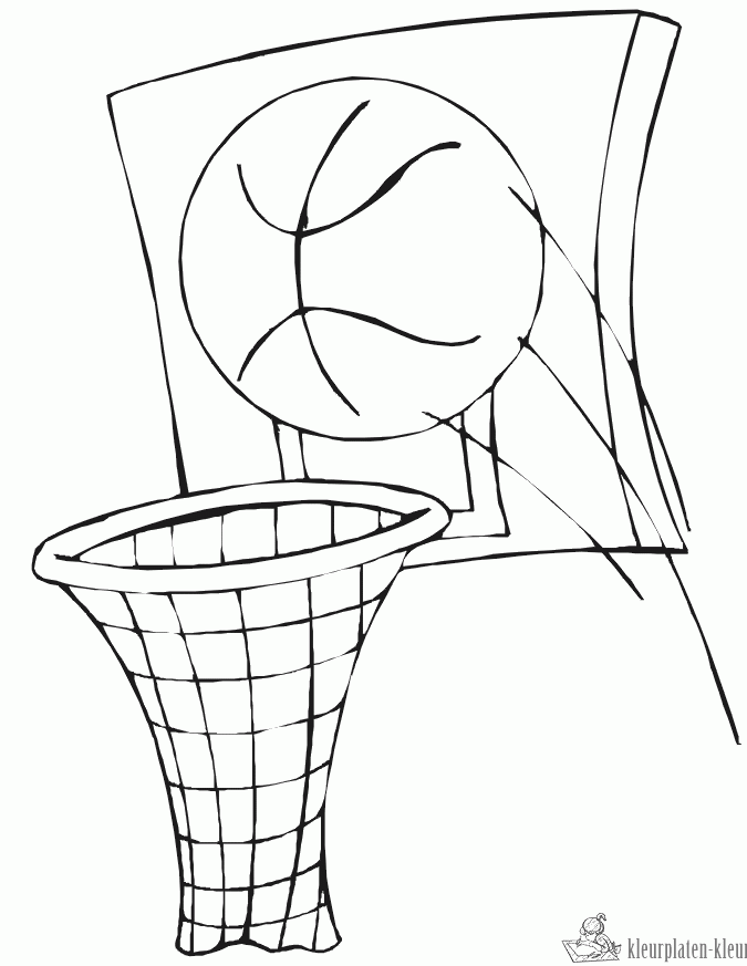 Basketbal 34 kleurplaat