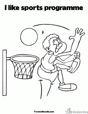 Basketbal 36 kleurplaat