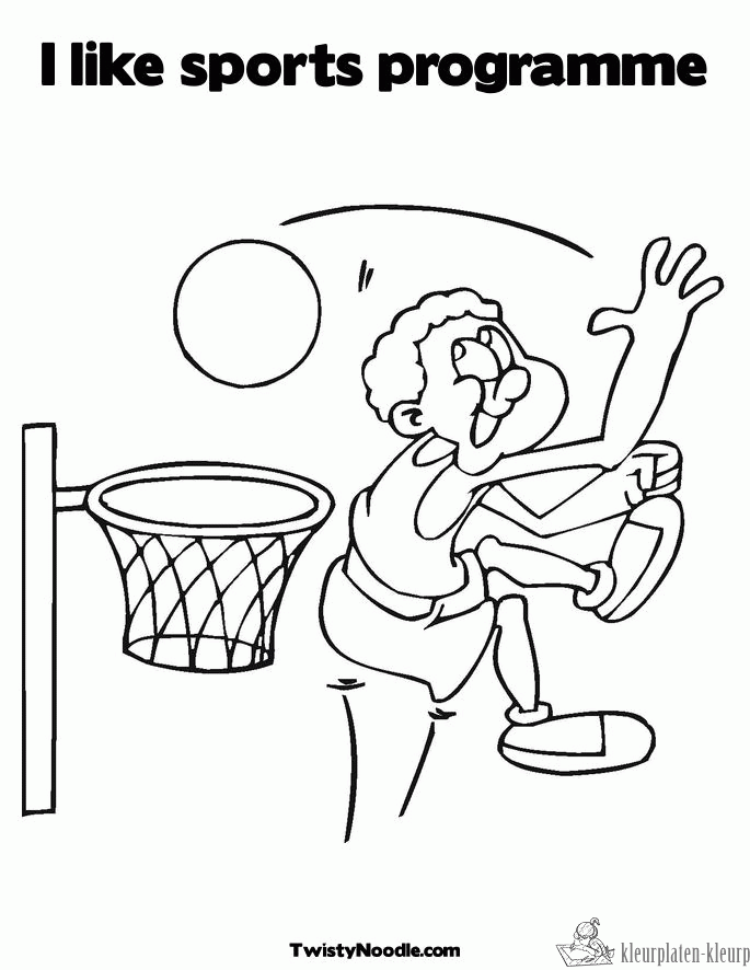 Basketbal 36 kleurplaat