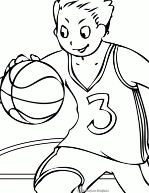 Basketbal 37 kleurplaat
