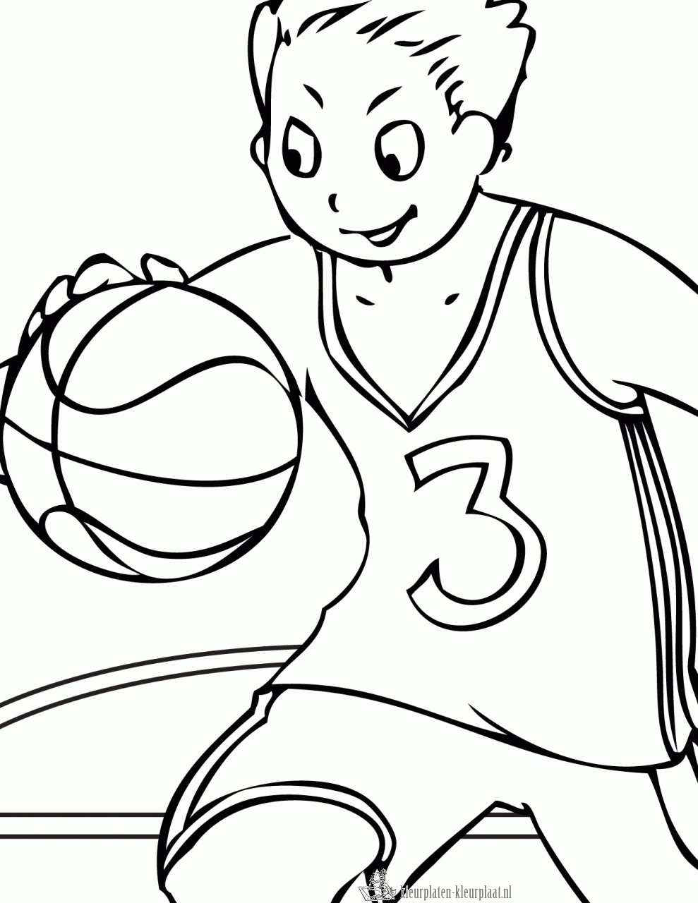 Basketbal 37 kleurplaat