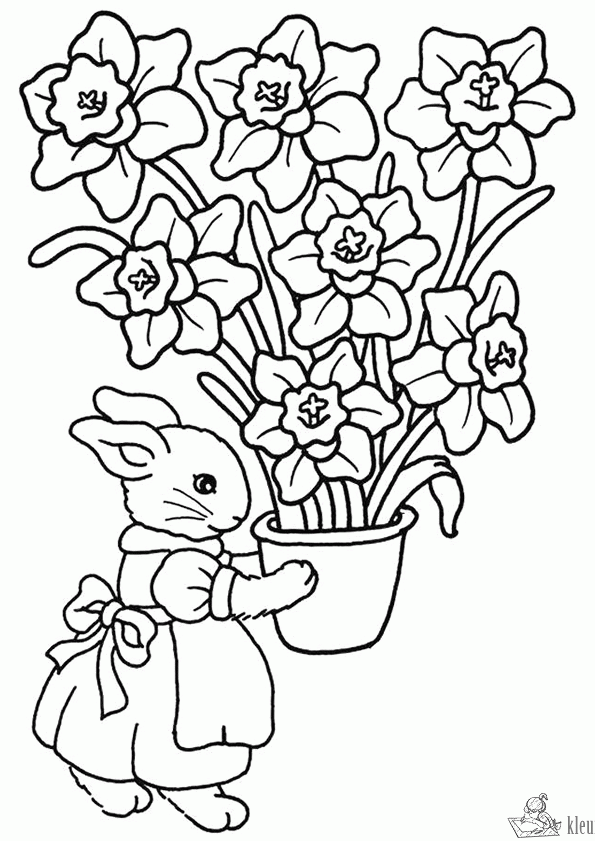 Bloemen 21 kleurplaat