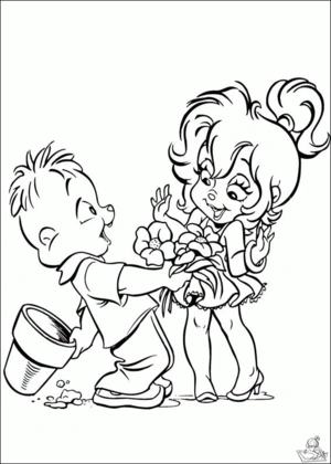 Bloemen 23 kleurplaat