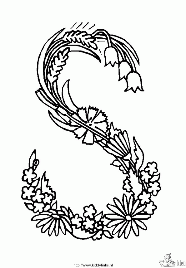 Bloemen 32 kleurplaat