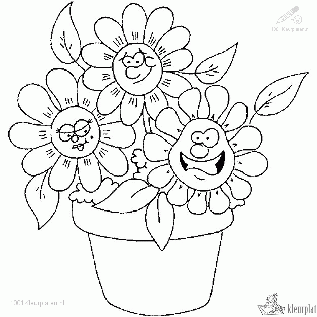 Bloemen 41 kleurplaat