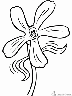 Bloemen 45 kleurplaat