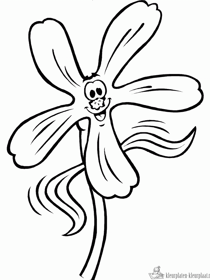 Bloemen 45 kleurplaat