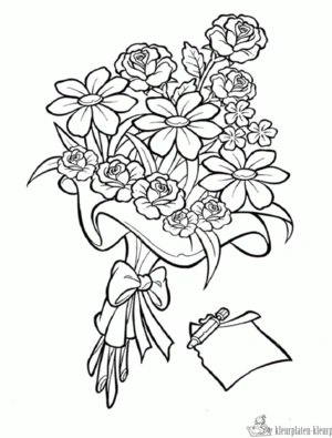 Bloemen 48 kleurplaat