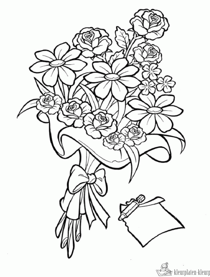 Bloemen 48 kleurplaat