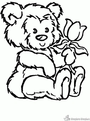 Bloemen 5 kleurplaat