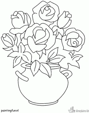 Bloemen 50 kleurplaat