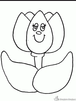 Bloemen 74 kleurplaat