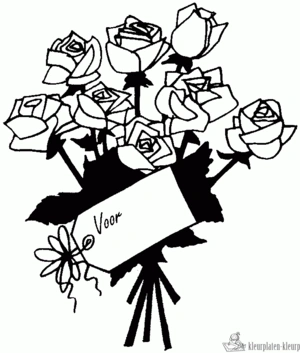 Bloemen 75 kleurplaat