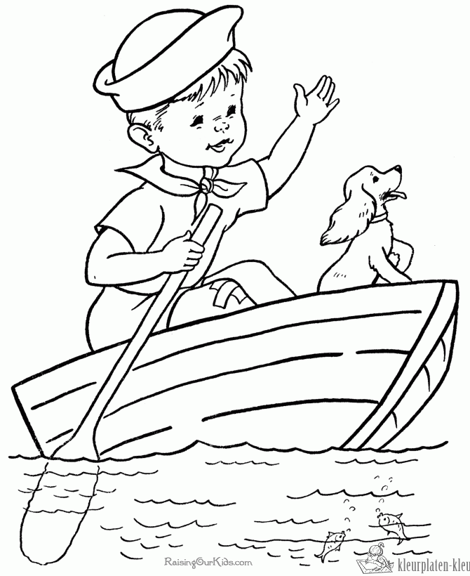 Boot 32 kleurplaat
