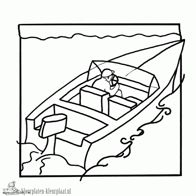 Boot 9 kleurplaat