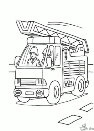 Brandweer 3 kleurplaat