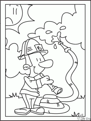 Brandweer 45 kleurplaat