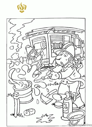 Brandweer 7 kleurplaat