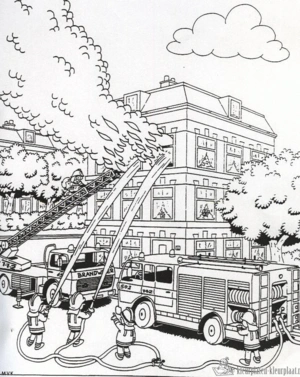 Brandweer 9 kleurplaat