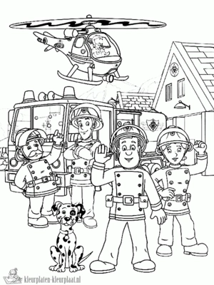 Brandweerman sam 1 kleurplaat