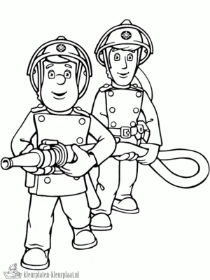 Brandweerman sam 10 kleurplaat
