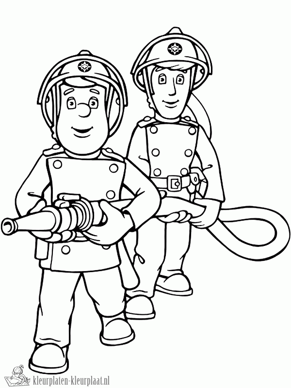 Brandweerman sam 10 kleurplaat
