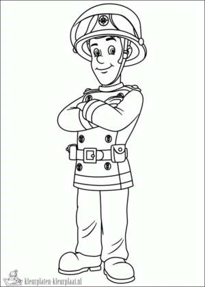 Brandweerman sam 13 kleurplaat