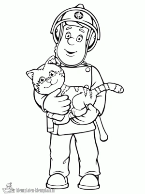 Brandweerman sam 14 kleurplaat