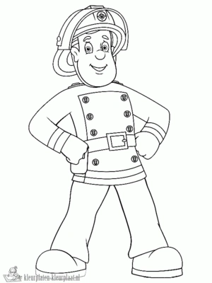 Brandweerman sam 21 kleurplaat