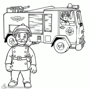Brandweerman sam 3 kleurplaat