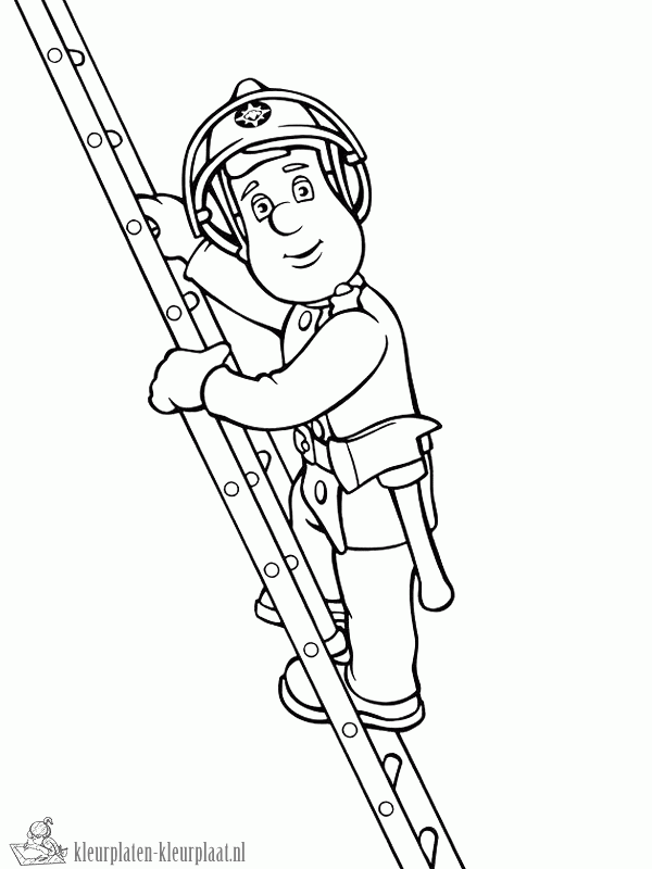 Brandweerman sam 9 kleurplaat