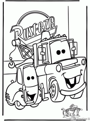 Cars 2 kleurplaat
