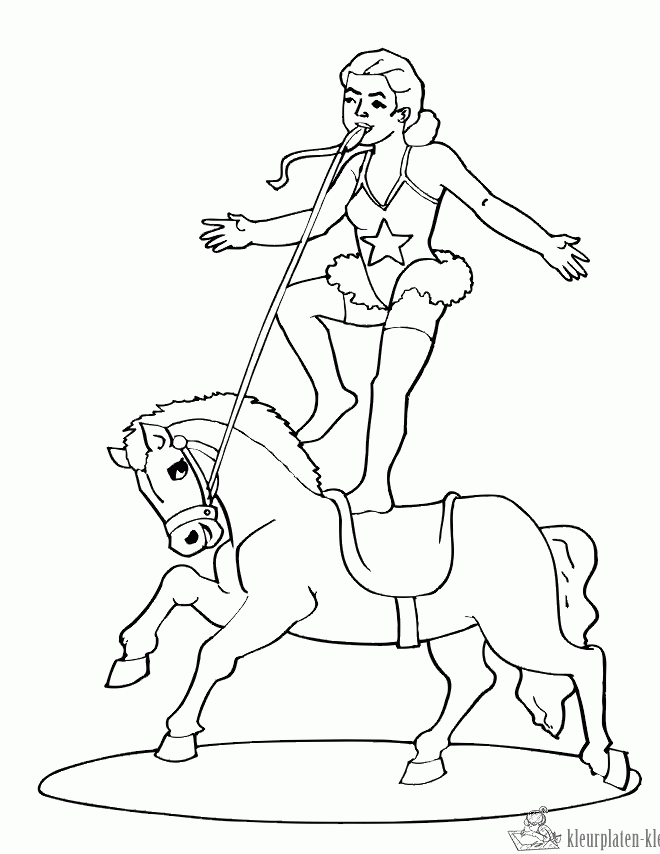 Circus 45 kleurplaat