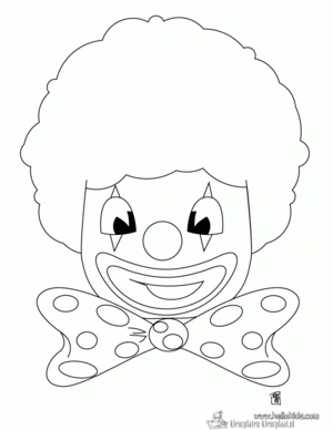 Clown 17 kleurplaat