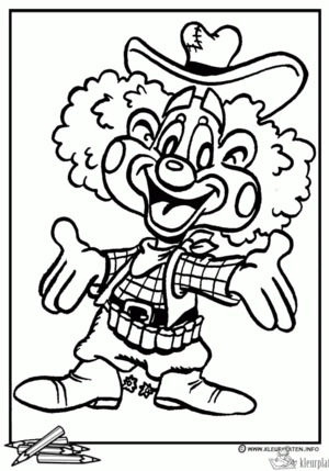 Clown 19 kleurplaat