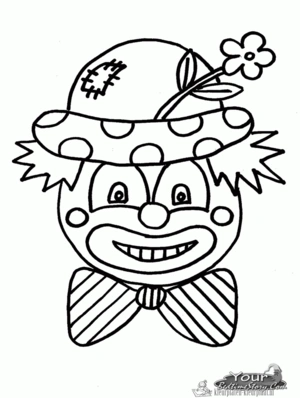 Clown 22 kleurplaat