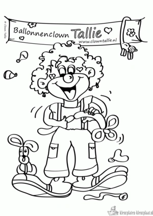 Clown 24 kleurplaat