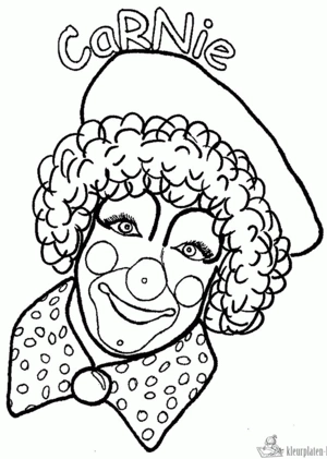 Clown 27 kleurplaat