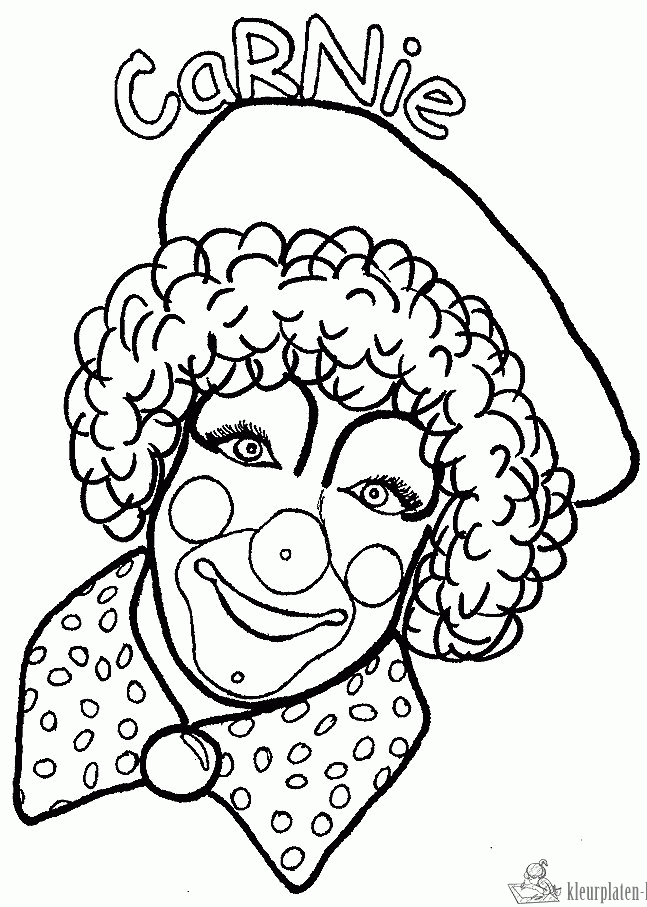 Clown 27 kleurplaat