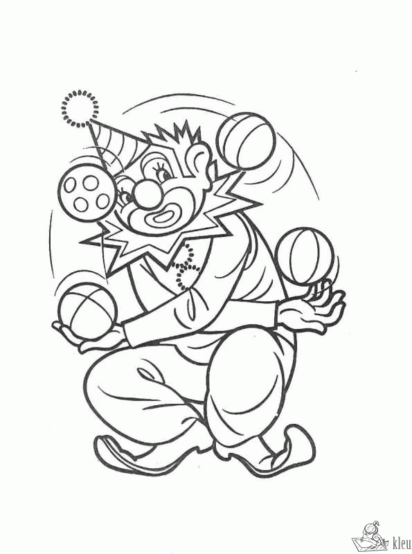 Clown 37 kleurplaat