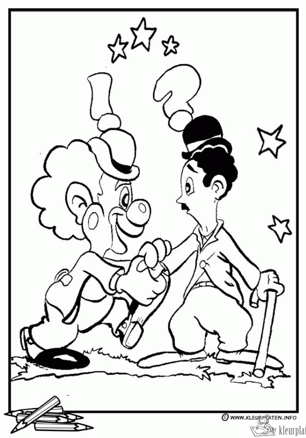 Clown 52 kleurplaat