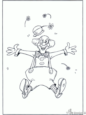 Clown 59 kleurplaat